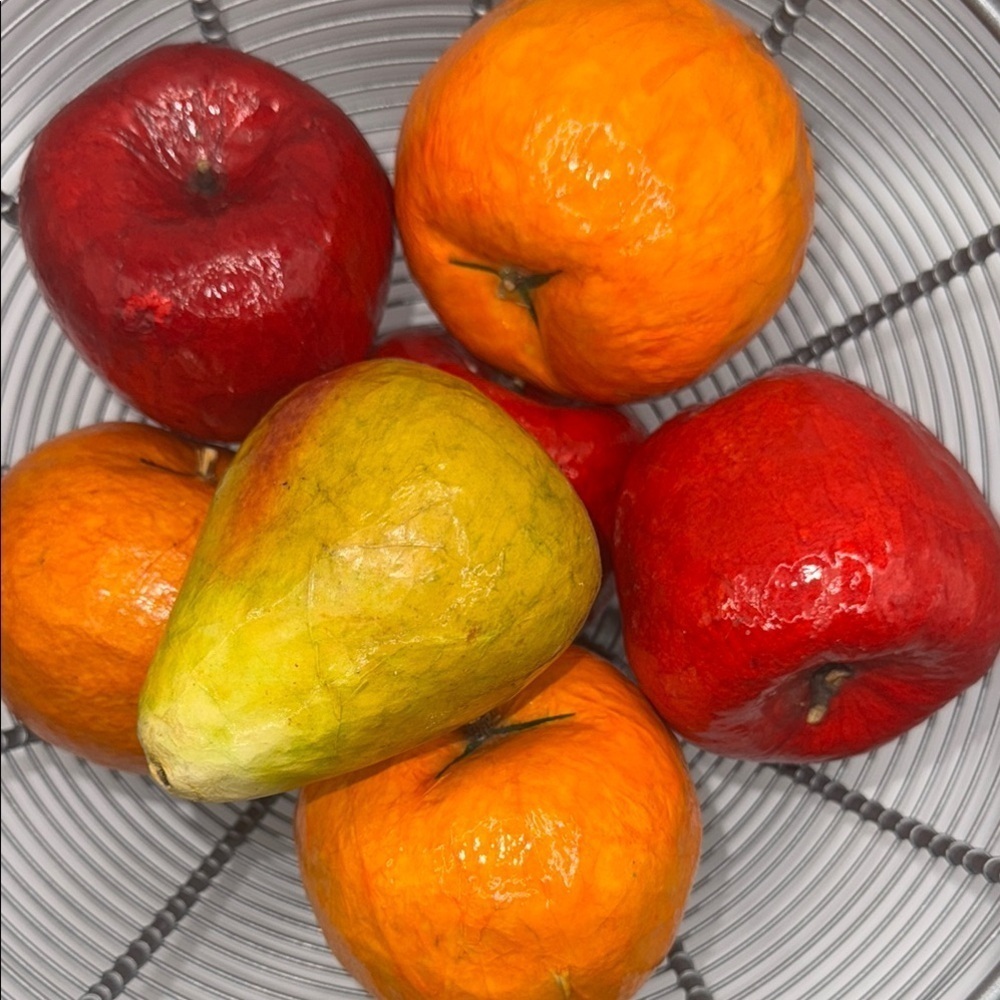 Vibrant Artificial paper mache  Fruit Set made in Mexico
